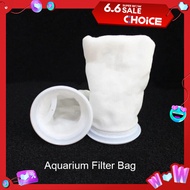 Aquarium Filter Bag with Frame Washable Reusable Mesh Foam Carpet Sock Drawstring Bag for Fish Marine Filtration System
