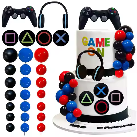 Video Game Themes Cake Toppers Cake Decoration Headset Cake Decoration Game Console Controller Cake 