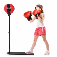 （NEW.Boxing Gloves)Kids Punching Bag with Adjustable Stand and Boxing Gloves