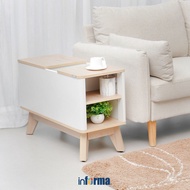 Informa Percy Side Table - White End Table Small Aesthetic Table Multipurpose Side Table Small Table