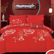 SPREI BEDCOVER KATUN JEPANG MOTIF SUANGSI CHINESE WEDDING SHUANGXI - SPREI QUILT COVER DUVET MOTIF N