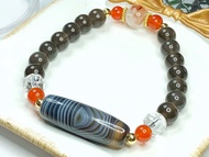 Tibetan Dzi Bead Sky Eyes Dzi Beads 藏传天眼天珠 31.3x10.6mm