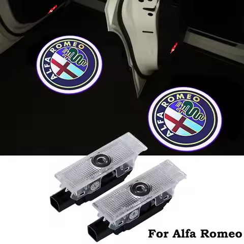 2pcs for Alfa Romeo Giulietta Car LED Logo Projector Light Welcome Light for Alfa Romeo 159 Giuliett