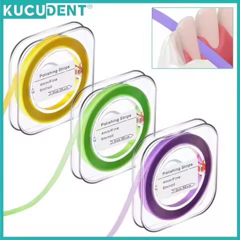 1Pc Dental Polishing Strip Roll Resin Teeth Grinding Sanding Shaping 4mm Width 6m Length Tooth White