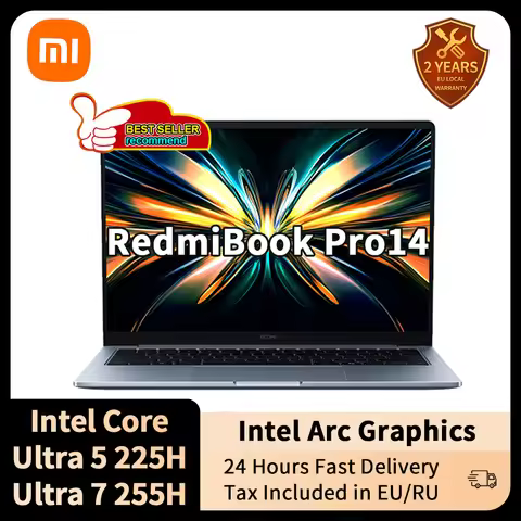 Xiaomi Redmi Book Pro 14 2025 Laptop Ultra 7 255H/Ultra 5 225H Intel Arc Graphics 32GB LPDDR5X 1T SS