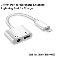 HIPHI Dual 2 Lightning Audio อะแดปเตอร์หูฟัง Charger สายแยกสำหรับ iPhone 7 8 X