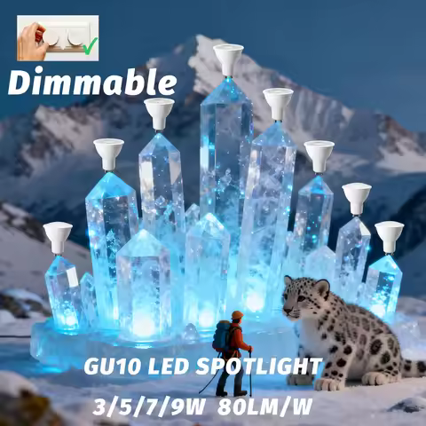 1-10pcs Energy Spot GU10 Base LED Light Bulb Dimmable 4000K 6000K Daylight AC220-240V 38° 120° for L
