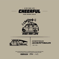 < CHEERFUL > China Lingli A180 Camper Hand-Painted Windmill Sticker 4WD Car Parking VAN LIFE CAMPING