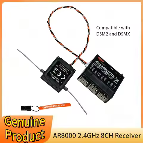 Spektrum AR8000 2.4GHz 8CH Receiver Support DSM2 DSMX W/ Extended Satellite for JR Spektrum DX7s DX8