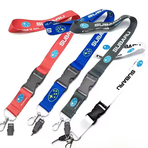Printed Car Logo Neck Lanyard Keychain, ID Card Phone Strap For Subaru XV STI Impreza Forester BRZ W