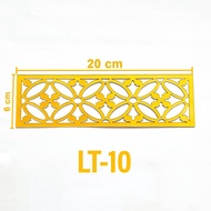 RW Paket 8pcs List Dekor Pembatas Tengah Lis Molding Tembok Dinding Bahan Akrilik Mirror Gold Stiker
