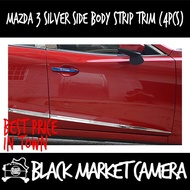 [BMC] [Mazda] 3 silver Side Body Strip Trim (4pcs)