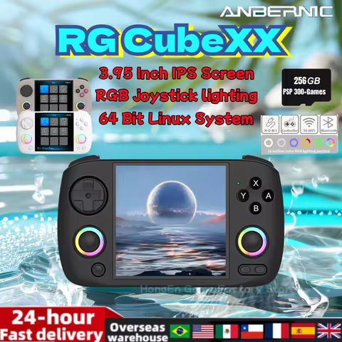 ANBERNIC RG CubeXX Retro Handheld Games Console 64 Bit Linux System Video Gaming Player 5G WIFI HD T