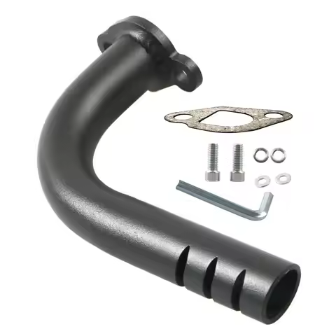 FVRITO Mini Bicycle Exhaust Pipe Kit for Iron Blood Warrior 212cc 224cc 196cc Coleman CT200U BT200X 