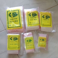 Plastic c-tik/ ziplok 4 quarter6/5 quarter8/6 quarter10/7 quarter10 8/10/12/10 15 (1pcs)