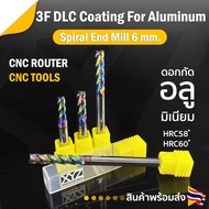 HRC60 HRC58 3 flutes DLC Coating 3 Teeth (3 Sharp) 6 Mm. Flower Tip 5 6