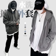 [K-2] Korean Washed Hooded Jacket Non-Iron Anti-Wrinkle Washable Couple Casual K2 Y2K Vintage [K8700