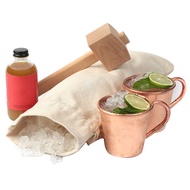 【BH】1 Set Ice Crushing Mallet Food Grade Labor-saving Plastic Ice Crushing Hammer with Storage Bag S