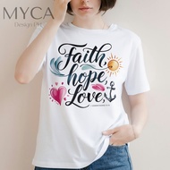 Faith Hope Love 1 Corinthians 13:13 Christian Shirt Sublimation Shirt Statement Bible Verse T-shirt