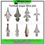 tombak pagar besi plat ornamen pagar besi tempa plat