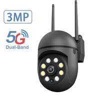 3MP CCTV tanpa wayar Super Mini luar kalis air 360 sebagai penjejakan Auto 5G WIFI PTZ IP kamera war