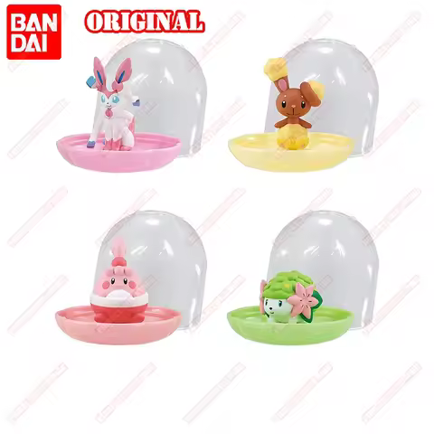 BANDAI Original Pokemon Animation Peripheral Toys Shaymin Storage Box 10 Gacha Gashapon Anime Action