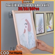 20/30/50 Pcs Strong Adhesion Magic Hook Transparent Wall Hook Kitchen Bathroom Frame Hook No Drill