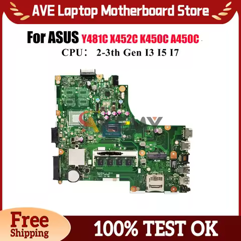 X450CA Laptop Motherboard For ASUS VivoBook X450CL K450C X452C Y481C A450C X450C X450CC X450CP Mainb