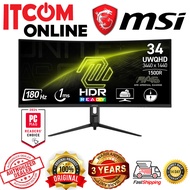 MSI OPTIX 34'' CURVE 180HZ LED GAMING MONITOR (MAG342CQR E2) VA/UWQHD/1MS/HDMIx2/DP/FS