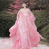 Yi Hanxi Original Hanfu Spring Summer Tang Made Hanfu Breast-length Skirt Big Sleeve Shirt Fairy Style Hanfu Improved Version Hanfu Chinese Style Women's Two-color Optional Retro
