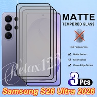 For Samsung S26 Ultra 5G 3PCS Matte Frosted Glass For Samsung Galaxy S26+ S 26 Ultra S26 U S26 Plus 