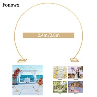 [AbabixaMY] Round Wedding Arch Gold Backdrop Stand Circle Balloon Arch for Celebration Bridal Shower