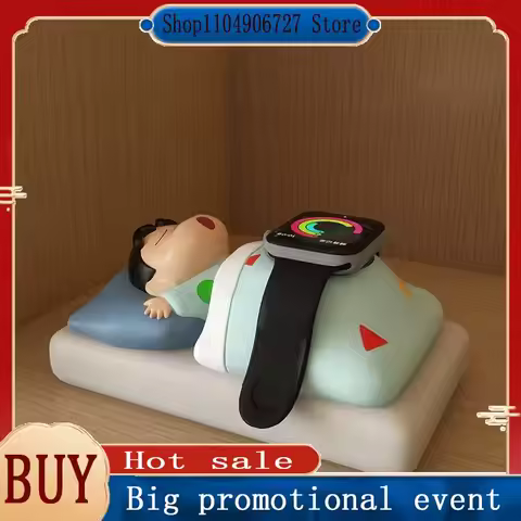 Crayon Shin Chan Apple Watch Charging Stand Magnetic Cute Sleeping Cartoon Desktop Holder For Apple 