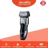 Decakila KMHR007B | Foil Shaver | 3 Cutters | 46mm Width Cutter | Long Moustache Trimmer | 1-Year Wa