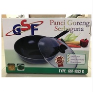 Panci Wajan Goreng GSF 1032 K Tutup Kaca Lapisan Teflon Serbaguna