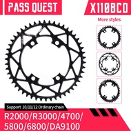 PASS QUEST Road Bike Gravel Narrow Wide Chainring for 110BCD cranks such as R3000/4700/5800/6800/DA9