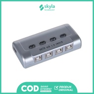 USB 2.0 Auto Printer 4 Port Sharing Switch HUB Selector Switcher for Printer Scanner