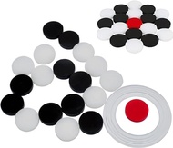 Carrom Coins and Striker made of Acrylic with 2 piece Stiker