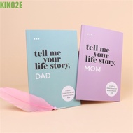 KIKO2E Dad/Mom Memory Notebook, Grandpa Grandma Share His/Her Life Tell Me Your Life Story Notepad, 