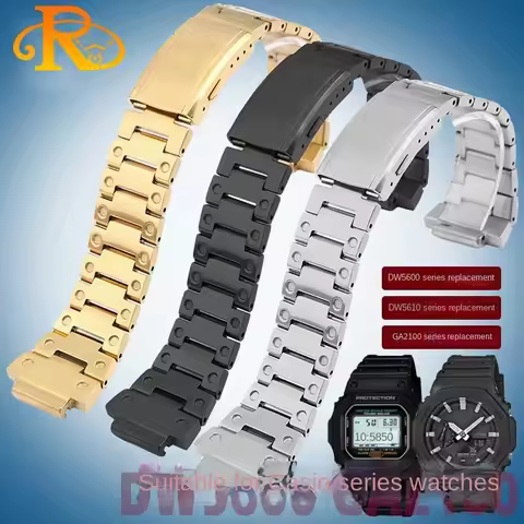 For Casio GA-2100 GA-2110 men Set Stainless Steel watch strap metal case GA2100 GA2110 Refitted Farm