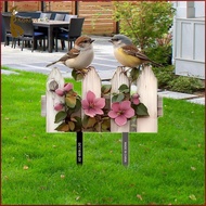 [kokiya] Garden Stake Ornament Collection Yard Decor Artwork 2D Garden Sign Bird Plaque Yard Sign fo