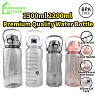 1.5L/2.2L BPA Free Plastic Water Bottle Large Capacity Leakproof Water Bottle Big Plastic Water Bott