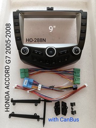 หน้ากาก วิทยุ พร้อมชุด CanBus control AC HONDA ACCORD G7 ปี 2005- 2008 สำหรับเปลี่ยนเครื่องเล่นจอ Android9"