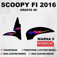 Scoopy fi 2016 motorcycle list sticker Transparent Graphics 49 Motorcycle list sticker Decal Scoopy 