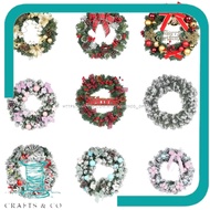 1pcs Kalungan Krismas Kalungan Pintu Krismas / Xmas Garland Wreath / Hanging Decorations Xmas Garlan