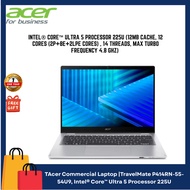 Acer Commercial Laptop |TravelMate P414RN-55-54U9, Intel® Core™ Ultra 5 Processor 225U