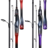 Sougayilang Fishing Rod 1.8M Spinning/Casting Lure Rod Carbon Fiber Construction 12 LB Rod