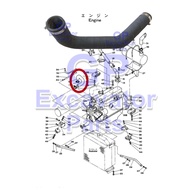 UH063 / UH045-7 Hydraulic Excavator Engine Water Radiator Tank Top Hose (3022483)