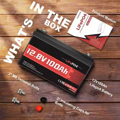 Group 31 Rechargeable Battery 6000+ Cycles 1280Wh Perfect for, Customized 12V 100Ah LiFePO4 Lithium 