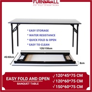 Furnimall Banquet Table/Folding Table/Catering / Hall / Buffet Table/Outdoor Dining Meja Lipat Niaga